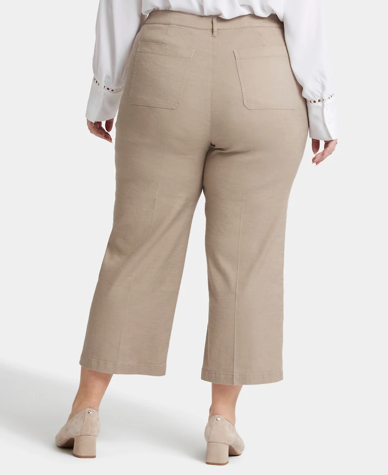 Nydj Plus Size Wide Leg Cargo Capri Pants