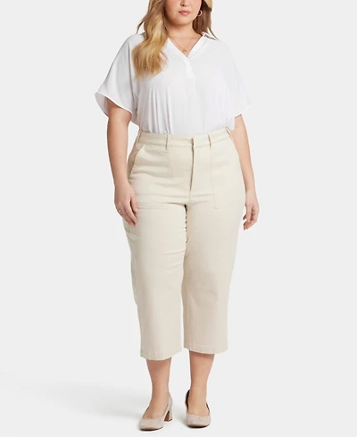 Nydj Plus Utility Relaxed Straight Leg Pants