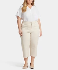 Nydj Plus Utility Relaxed Straight Leg Pants