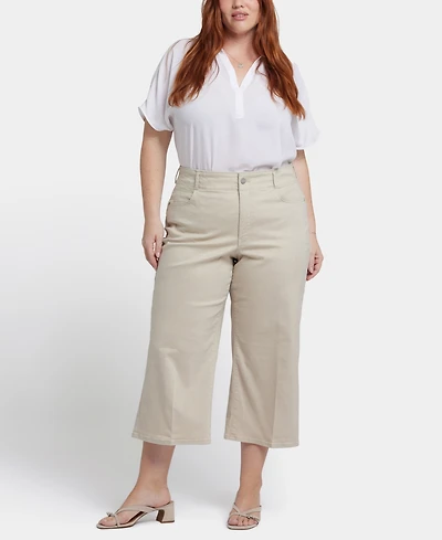 Nydj Plus Size Brigitte Wide Leg Capri Jeans