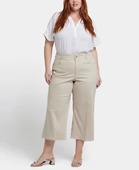 Nydj Plus Size Brigitte Wide Leg Capri Jeans