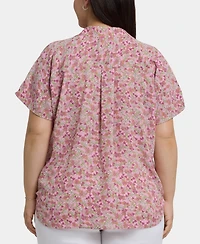 Nydj Plus Becky Short Sleeve Pullover Top