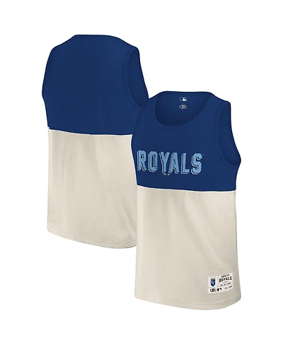 Darius Rucker Collection by Fanatics Men's Royal/Cream Kansas City Royals Color Block Tank Top