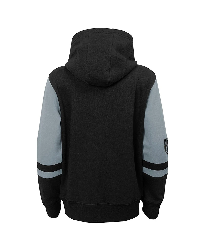 Outerstuff Preschool Black Brooklyn Nets Straight to the League Full-Zip Hoodie