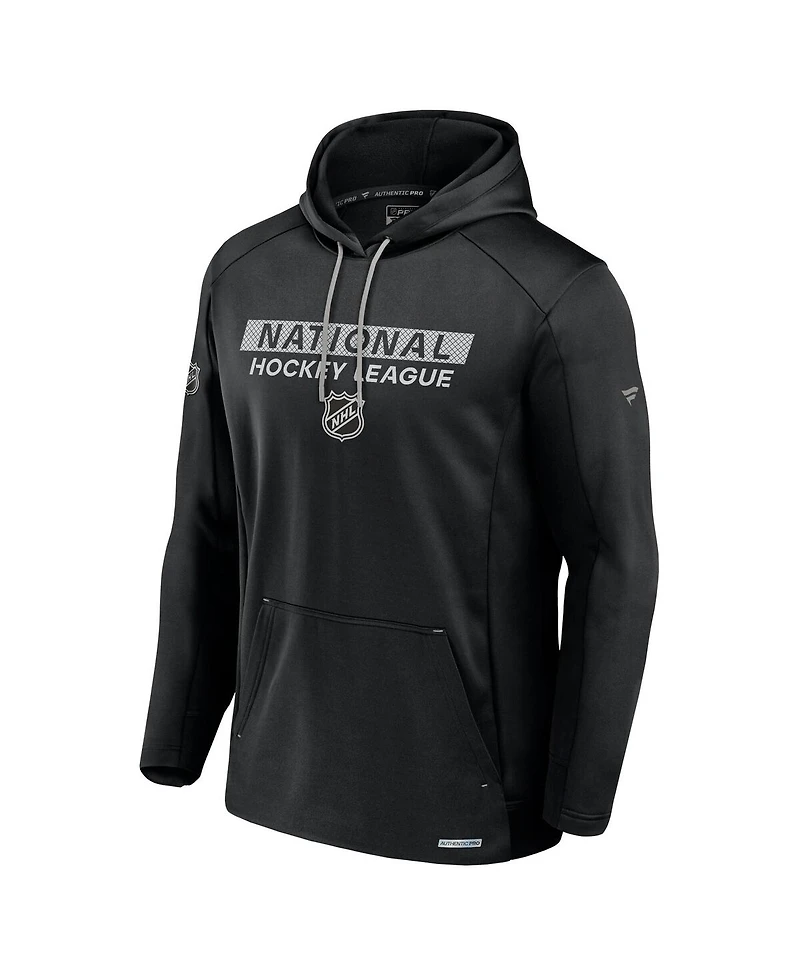 Fanatics Men's Black Nhl Pro Rink Fleece Pullover Hoodie