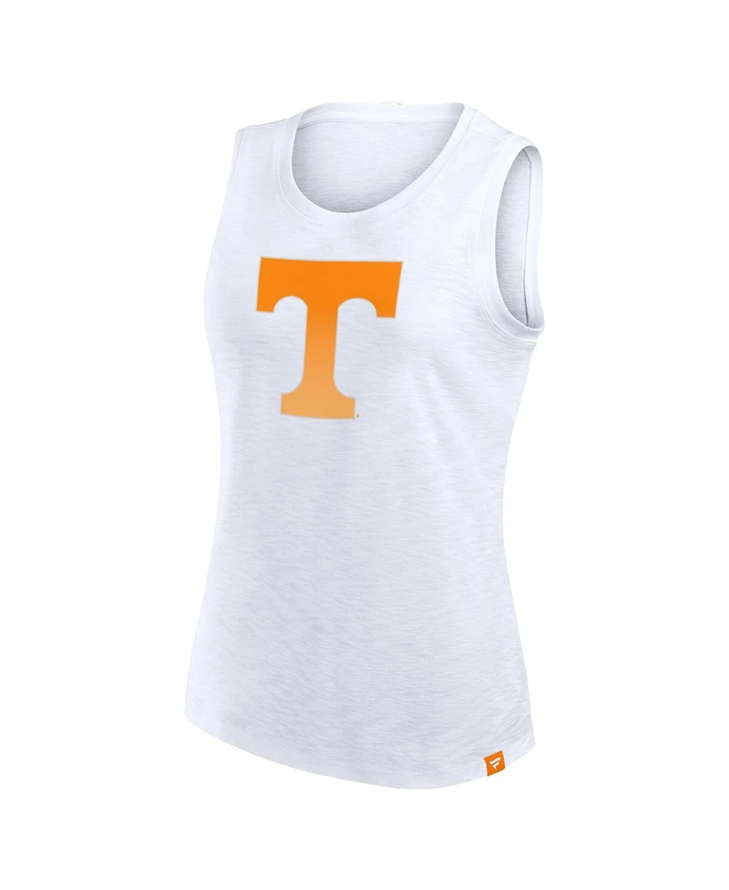 Fanatics Women's White Tennessee Volunteers Activate Slub Tank Top