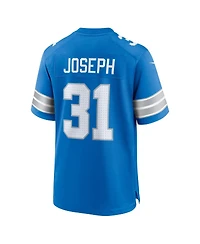 Nike Men's Kerby Joseph Blue Detroit Lions Team Game Jersey