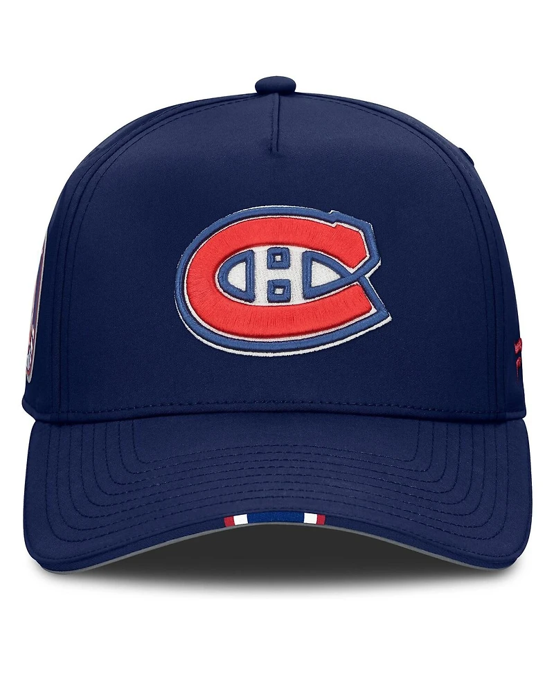 Fanatics Men's Navy Montreal Canadiens 2025 Nhl Draft Authentic Pro On-Stage Podium A-Frame Adjustable Hat
