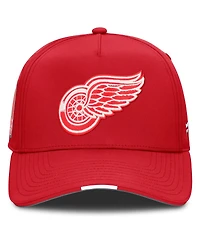 Fanatics Men's Red Detroit Red Wings 2025 Nhl Draft Authentic Pro On-Stage Podium A-Frame Adjustable Hat