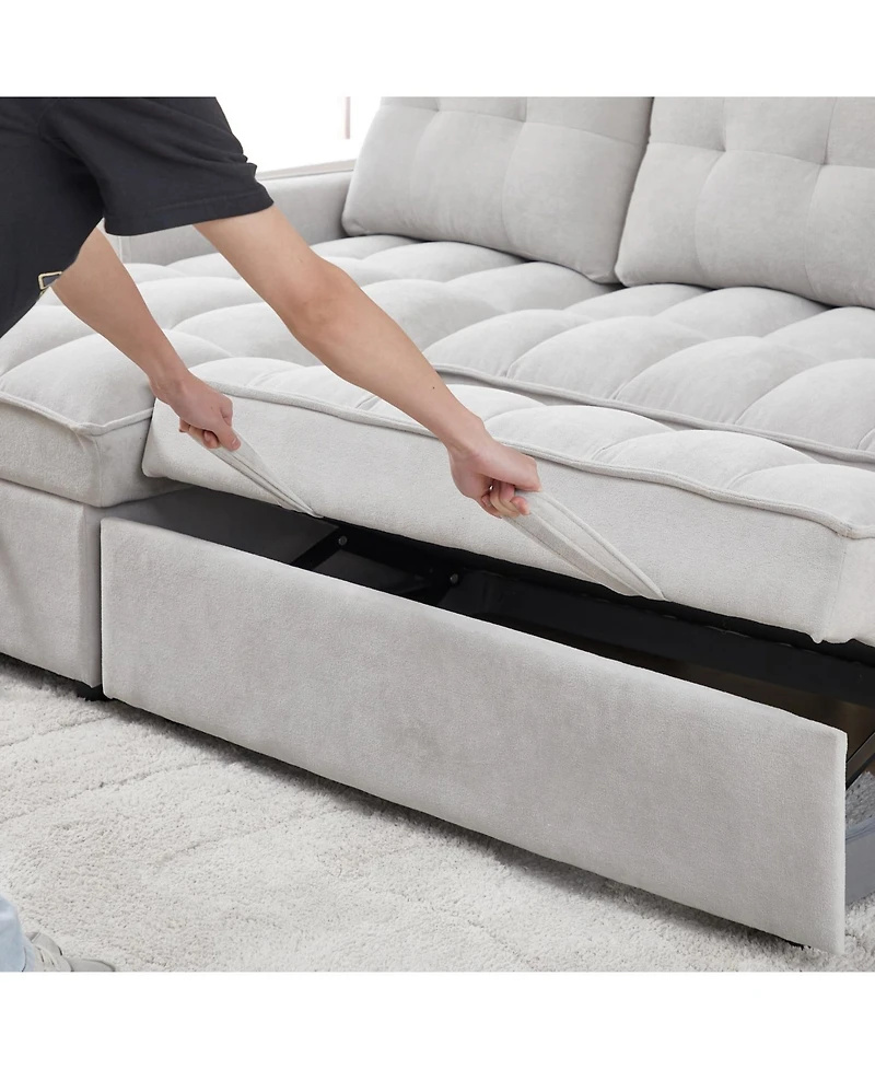 Streamdale Furniture Mh 78.75" Reclining Pull-Out Sectional Sofa