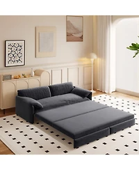 Streamdale Furniture 66" Queen Pull Out Sofa Bed 3-in-1 Convertible Sleeper Sofa