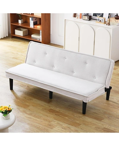 Streamdale Furniture 66" Corduroy Sofa Bed - Flexible Living Room/Apartment/Bedroom