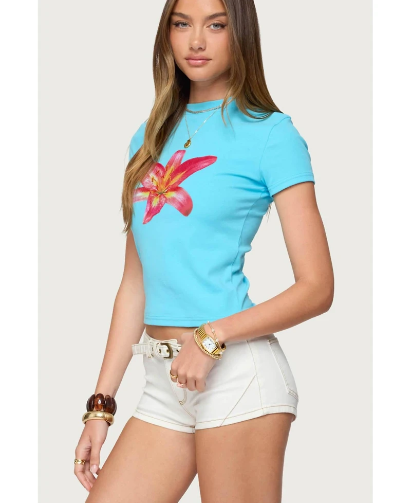 Edikted Womens Daylily T Shirt