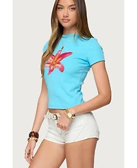 Edikted Womens Daylily T Shirt