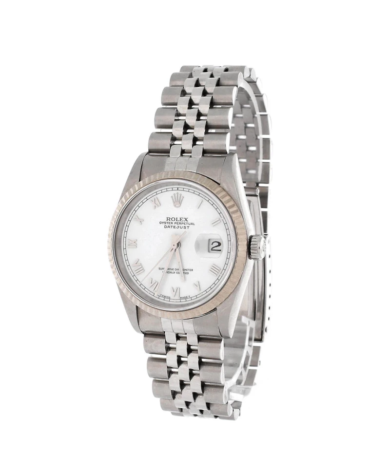 Pre-Owned Rolex Oyster Perpetual Datejust Automatic Watch in Stainless Steel and White Gold 36mm