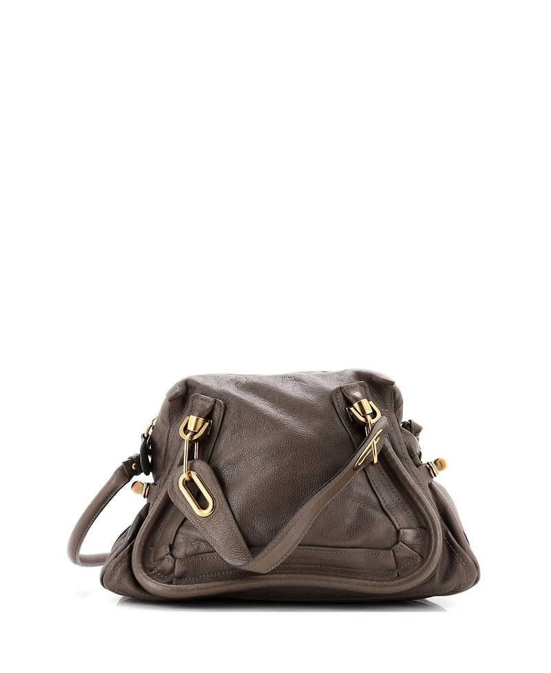 Pre-Owned Chloe Medium Paraty Top Handle Bag Leather