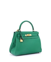 Pre-Owned Hermes Kelly 28 Handbag Evercolor with Gold Hardware