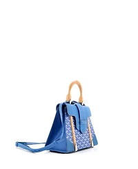 Pre-Owned Goyard Pm Saigon Top Handle Bag Coated Canvas with Leather