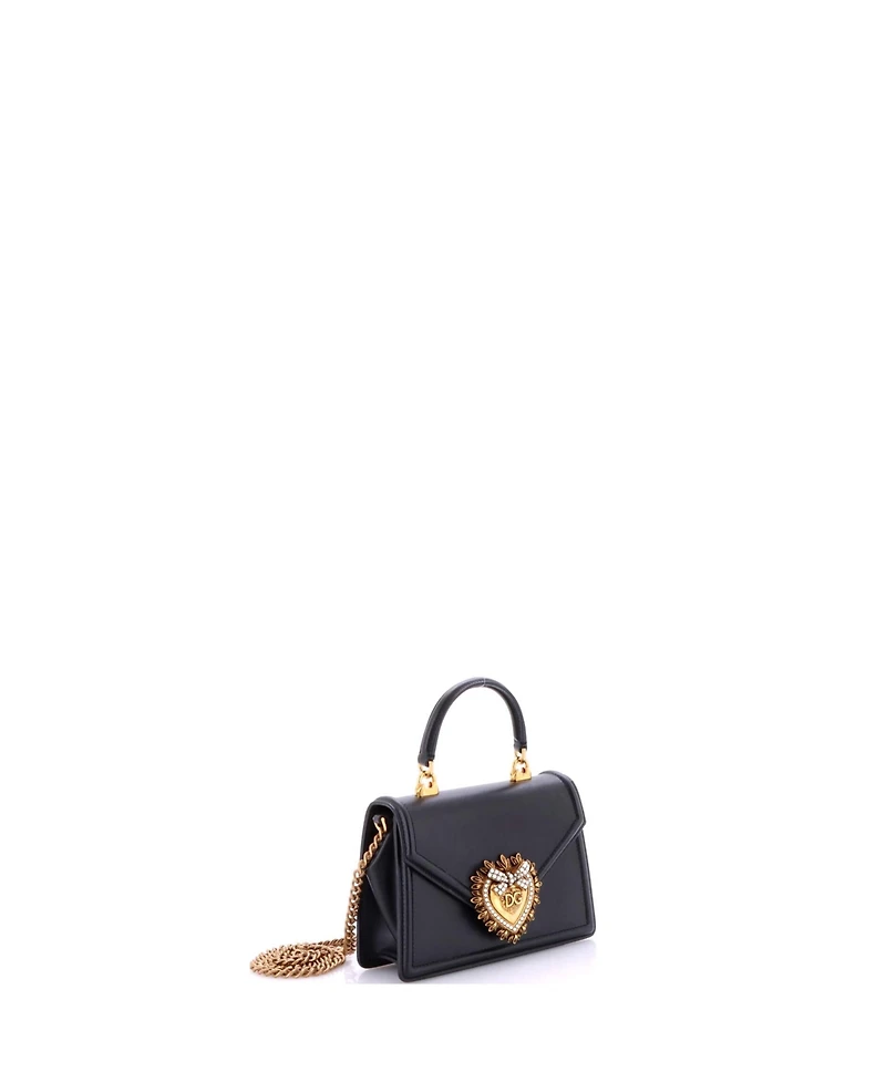 Pre-Owned Dolce & Gabbana Small Devotion Top Handle Bag Leather