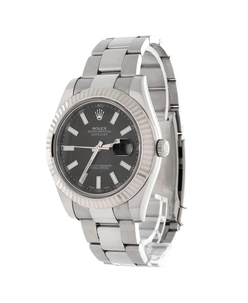Pre-Owned Rolex Oyster Perpetual Datejust Ii Automatic Watch in Stainless Steel and White Gold 41mm