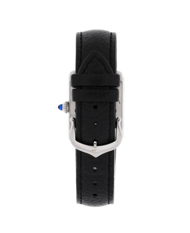 Pre-Owned Cartier Must de Cartier Tank Quartz Watch in Stainless Steel and Leather 22mm