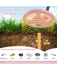 Gymax 24.5''-33.5'' Metal Detector for Kids with Lcd Display IP68 Waterproof