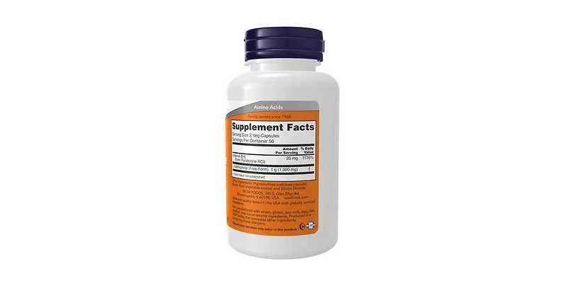 Now Foods L-Methionine ,500 mg ,100 Caps