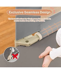 Slickblue Baby Bed Guardrail with Double Lock for Secure Toddler Sleep Support