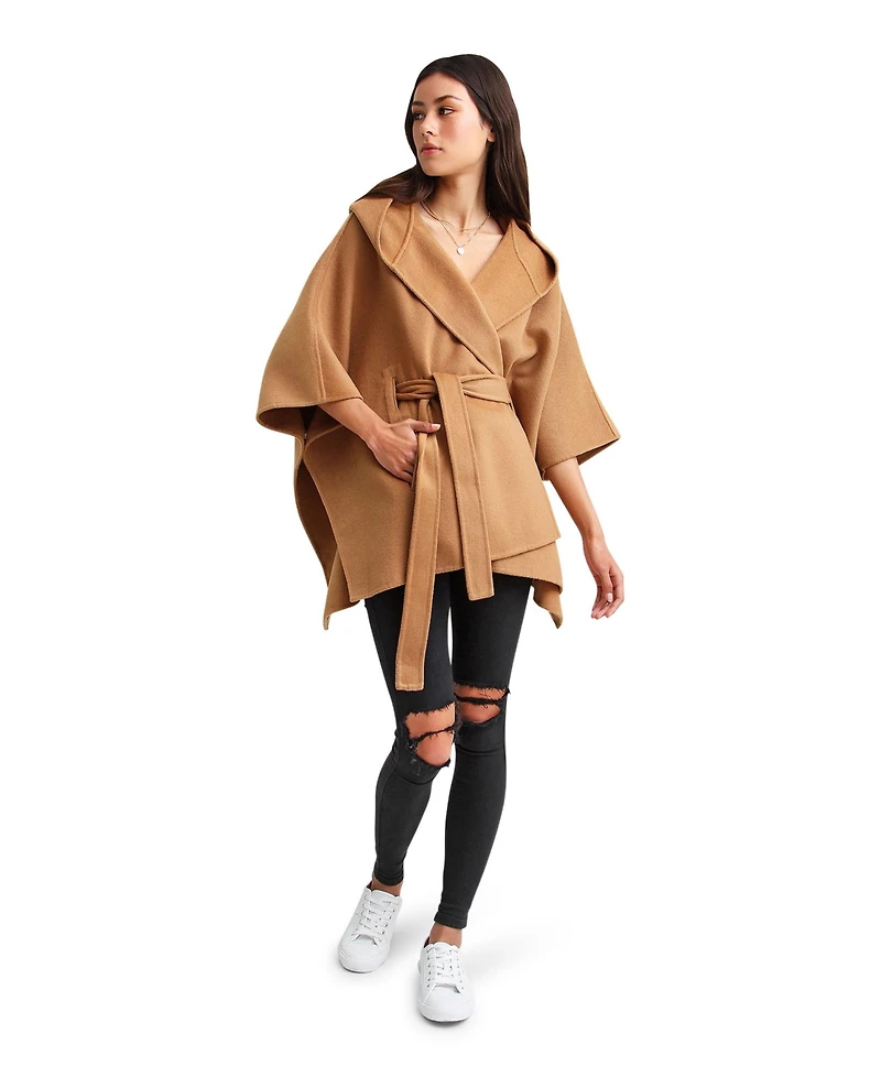 Belle & Bloom Women's Jackson Landing Wool Blend Cape Coat