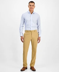 Tom Baine Men's Four Way Stretch Geo Print Button Down Dress Shirt