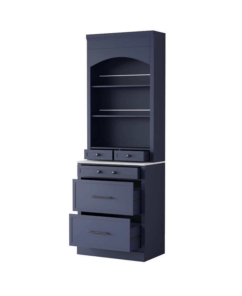 Streamdale Furniture Modern Kitchen Pantry Cabinet Set of 2