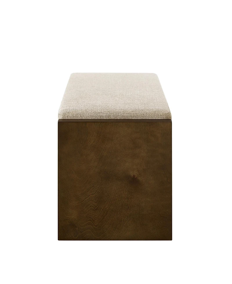 Streamdale Furniture 47" Accent Bench with Shoe Rack Padded Seating Removable Cushion