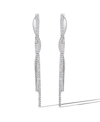 Jessica Simpson Silver Linear Drop Earrings