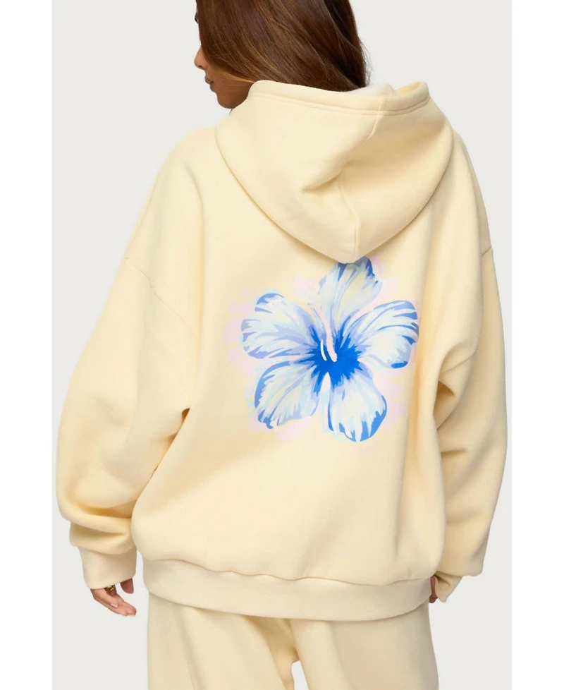 Edikted Womens Tropical Bloom Hoodie