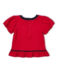 Florence Eiseman Toddler Girls Bubble Sleeve Top With Cherries