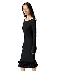 Nocturne Women's Jersey Maxi Dress with Ruffle Detail