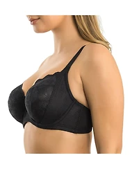 Parfait Women's Luxlacy Unlined Wired Bra, Black, 40H