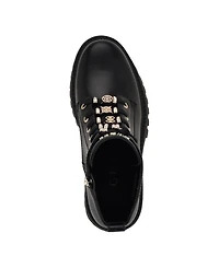 Guess Women's Fionaa Charms Lace-Up Lug Sole Combat Boots