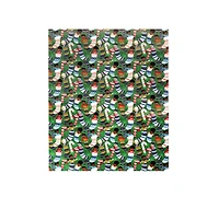 Black Paper Party Kids in Stockings Gift Wrap