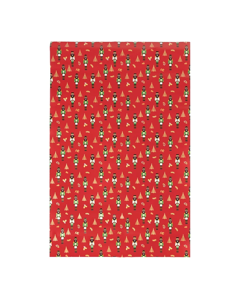 Black Paper Party Nutcracker Gift Wrap