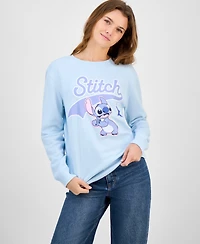 Disney Juniors' Stitch Graphic Cotton Crewneck Sweatshirt