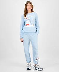 Love Tribe Juniors' Snoopy Holiday Graphic Cotton Sweatshirt