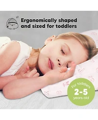 KeaBabies Toddler Pillow with Pillowcase, Small for Sleeping