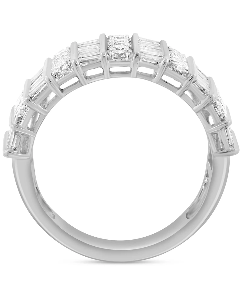 Effy Diamond Round & Baguette Multirow Statement Ring (1-7/8 ct. t.w.) in 14k Gold