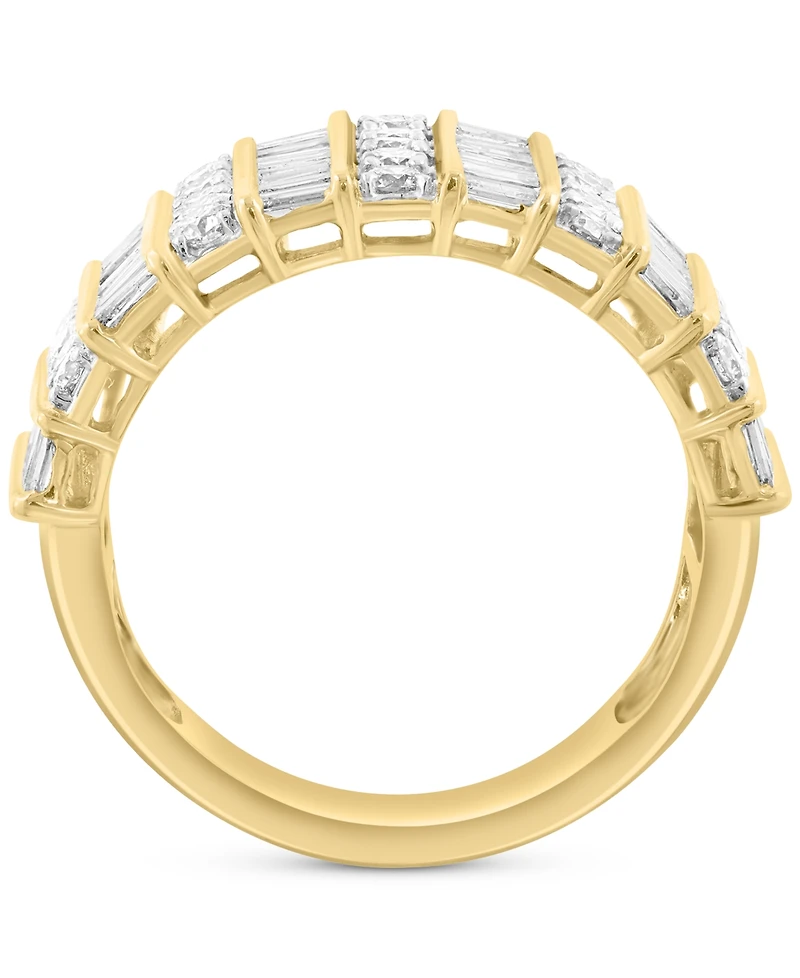 Effy Diamond Round & Baguette Multirow Statement Ring (1-7/8 ct. t.w.) in 14k Gold