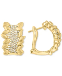 Effy Diamond Pave Vine Inspired Huggie Hoop Earrings (1/2 ct. t.w.) in 14k Gold