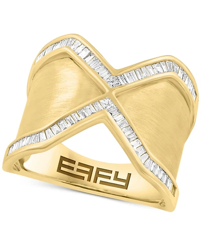 Effy Diamond Baguette X Statement Ring (1/3 ct. t.w.) in 14k Gold