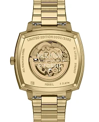 Fossil Unisex Nick Jonas x Machine Luxe Automatic Gold-Tone Stainless Steel Watch, 40mm