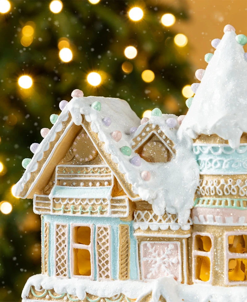 Glitzhome 11.75" Resin Christmas Macaron Village