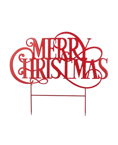 Glitzhome 36" Metal Oversized Christmas "Merry Christmas" Yard Stake